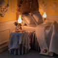 Load image into Gallery viewer, Vintage 1990s Illuminated 1:24 Scale French-Style Bedroom & Bath Artisan Roombox
