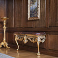 Load image into Gallery viewer, 1988 Rococo Gilt English Silver & Gold Vermeil Red Jasper Console Table, John Hodgson
