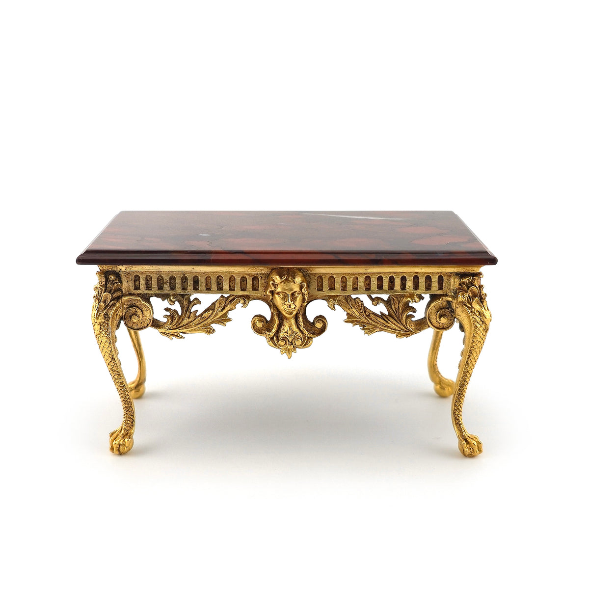 1988 Rococo Red Jasper Console Table by John Hodgson, IGMA Fellow, 1:12 Scale