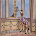 Load image into Gallery viewer, Pat Boldt 1:12 Scale Carousel Giraffe Calf with Lace Saddle, Pastel Ribbon & Flowers
