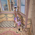 Load image into Gallery viewer, Pat Boldt 1:12 Scale Carousel Giraffe Calf with Lace Saddle, Pastel Ribbon & Flowers
