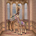 Load image into Gallery viewer, Pat Boldt 1:12 Scale Carousel Giraffe Calf with Lace Saddle, Pastel Ribbon & Flowers
