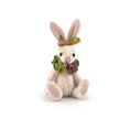 Load image into Gallery viewer, Anna Braun Rare OOAK Silk Mohair Bunny Rabbit with Autumn Ruff and Ear Bow, Jointed Artist Toy
