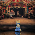 Load image into Gallery viewer, Anna Braun Rare Baby Girl Toy Bunny Rabbit in Blue Romper and Ruffled Collar
