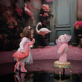Load image into Gallery viewer, Anna Braun OOAK Pink & White Silk Mohair Toy Panda Bear with Pink Bow, Jointed
