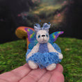 Load image into Gallery viewer, Anna Braun Blue Butterfly Ballerina Bear with Tutu, Wings and Bow, Jointed Bear
