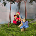 Load image into Gallery viewer, Anna Braun OOAK Blue Fairy Ballerina Teddy Bear with Lace Tutu, Wings and Antennae
