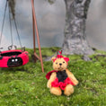 Load image into Gallery viewer, Anna Braun OOAK Ladybug Fairy Teddy Bear in Red Tutu with Spotted Wings and Antennae
