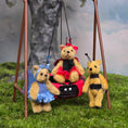 Load image into Gallery viewer, Anna Braun OOAK Bumblebee Teddy Bear with Mesh Wings and Antennae, Jointed
