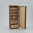 Load image into Gallery viewer, RESERVED For Frank Lloyd Wright Jose Gomez 1:12 LV Style Replica of Antique Traveling Watch & Jewelry Trunk Detailed OOAK
