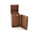 Load image into Gallery viewer, RESERVED FOR Judy Greenwell Jose Gomez Leather Travel Humidor Cabinet with Miniature Cigars, Drawers & Brass Hardware
