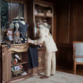 Load image into Gallery viewer, Victorian or Edwardian Artisan Porcelain Gentleman Doll with Real Hair, Beard & Tan Tweed Suit
