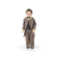 Load image into Gallery viewer, OOAK Artisan Porcelain Gentleman Doll with Real Hair, Mustache, Taupe Coat & Waistcoat
