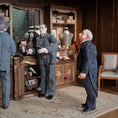 Load image into Gallery viewer, OOAK Clay Butler Doll with English-Made Cocktail Tray, Pinstripe Suit & Red Bow Tie
