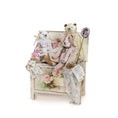 Load image into Gallery viewer, Marie-Pierre Gratias MP Creations THREE French Teddy Bear Vignette Rose-Painted Chest, Lace & Ephemera
