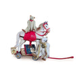 Load image into Gallery viewer, Marie-Pierre Gratias Pull Toy Horse Vignette with Teddy Bears, Saddle, Toys & Book
