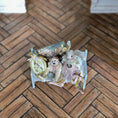 Load image into Gallery viewer, Marie-Pierre Gratias MP Creations Bunny & Teddy Bear Bench Easter Eggs French Vignette
