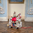 Load image into Gallery viewer, Marie-Pierre Gratias Pull Toy Horse Vignette with Teddy Bears, Saddle, Toys & Book
