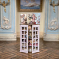 Load image into Gallery viewer, Marie-Pierre Gratias MP Creations Pink Display Cabinet Vignette Teddy Bear, Doll, Hatboxes

