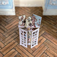 Load image into Gallery viewer, Marie-Pierre Gratias MP Creations Pink Display Cabinet Vignette Teddy Bear, Doll, Hatboxes

