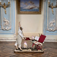 Load image into Gallery viewer, Marie-Pierre Gratias MP Creations Easter Rabbit Garden Cart Vignette Wheelbarrow, Egg & Ephemera
