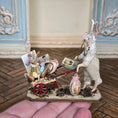 Load image into Gallery viewer, Marie-Pierre Gratias MP Creations Easter Rabbit Garden Cart Vignette Wheelbarrow, Egg & Ephemera
