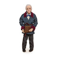 Load image into Gallery viewer, RESERVED for Kathryn Yuna Maria Jesus Chaparro Clay Elderly Man Doll in Smoking Jacket & Bow Tie
