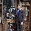 Load image into Gallery viewer, RESERVED for Kathryn Yuna Lilli’s Littles 1:12 Porcelain 1920s Gentleman Doll in Brown Pinstripe Suit
