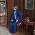 Load image into Gallery viewer, Porcelain Victorian Gentleman Doll in Deep Navy Frock Coat with Velvet Vest & Silk Tie
