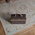 Load image into Gallery viewer, Jose Gomez 1:12 Designer-Style Monogram Travel Case Gold Chain, Padlock & Cream Trim
