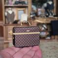 Load image into Gallery viewer, Jose Gomez 1:12 Designer-Style Monogram Travel Case Gold Chain, Padlock & Cream Trim

