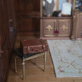 Load image into Gallery viewer, Jose Gomez 1:12 Real Leather Vintage Suitcase with Straps, Stitching & Brass Hardware
