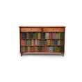 Load image into Gallery viewer, Alan Barnes of Tarbena Miniatures Walnut Low Library Bookcase with Painted Books
