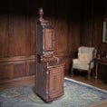 Load image into Gallery viewer, RARE Pierre Zador French Henri II Style Carved Corner Cabinet, Signed 1988 IGMA Fellow
