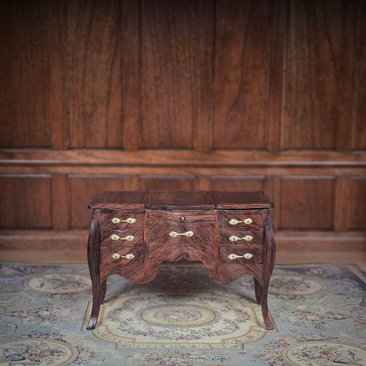 IGMA Fellow Pierre Zador French Poudreuse Dressing Table with Hidden Mirror & Working Drawers 1995