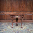 Load image into Gallery viewer, Pierre Zador Chippendale Round Accent Table with Drawers & Ball-and-Claw Feet 1992
