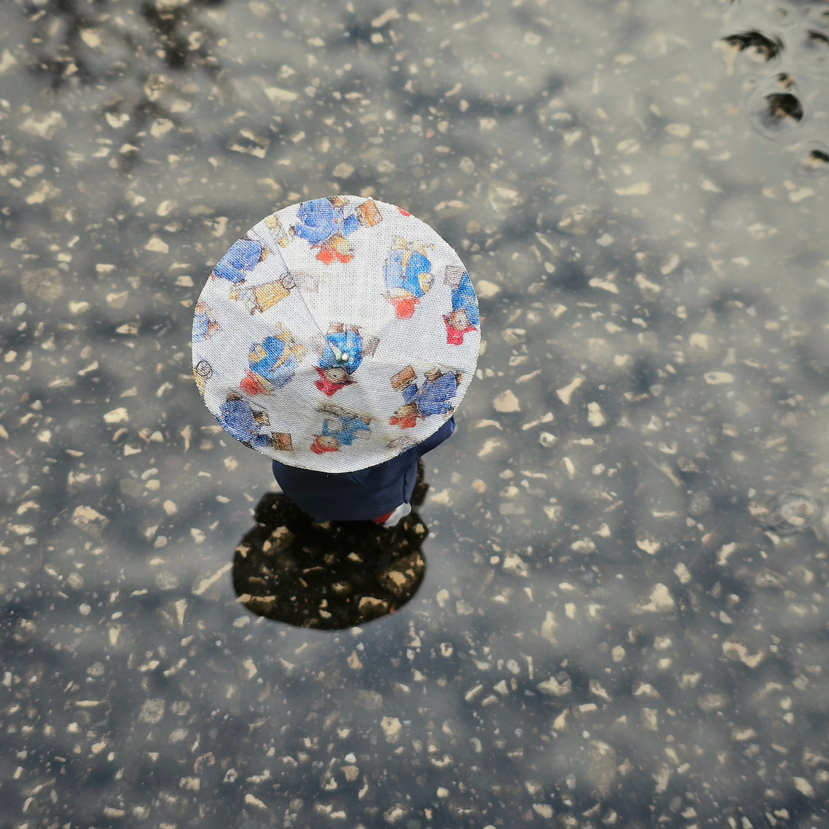 Irina Martin Rainy Day Little Girl Doll with Paddington Bear Umbrella 1:12 Clay