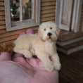 Load image into Gallery viewer, Tina Sanschagrin Goldendoodle Dog 1:12 Miniature Artisan Animal Wool & Clay
