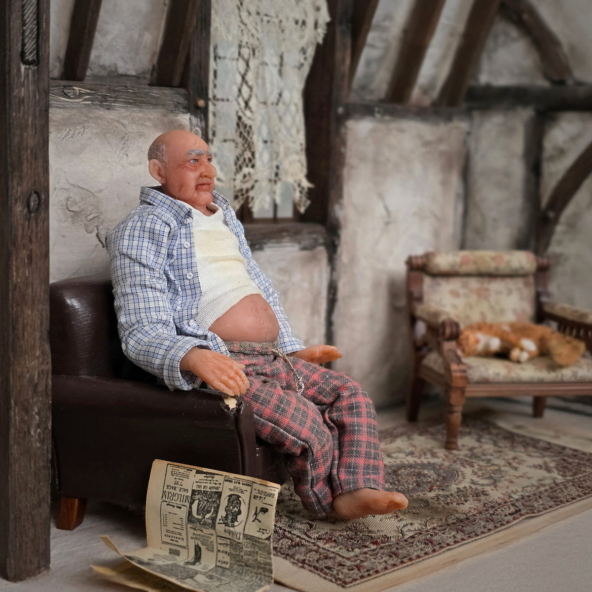 Irina Martin Relaxed Husband Dad Older Man in Pajamas Doll