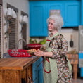 Load image into Gallery viewer, Jain Squires Country Granny in Floral Dress & Apron 1:12 Miniature Doll
