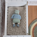 Load image into Gallery viewer, Catherine Muniere Peaceful Sleeping Baby Boy Doll in Bouncer 1:12 OOAK Miniature
