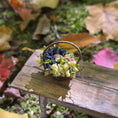 Load image into Gallery viewer, IGMA Gosia Suchodolska Miniature Dark Picnic Basket with Grapes, Figs & Wine Bottle
