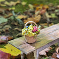 Load image into Gallery viewer, IGMA Artisan Gosia Suchodolska Light Harvest Basket with Grapes & Wine Bottle
