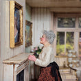 Load image into Gallery viewer, Jeanne Rullie Smiling Happy Older Granny Lady with Glasses 1:12 Miniature Doll
