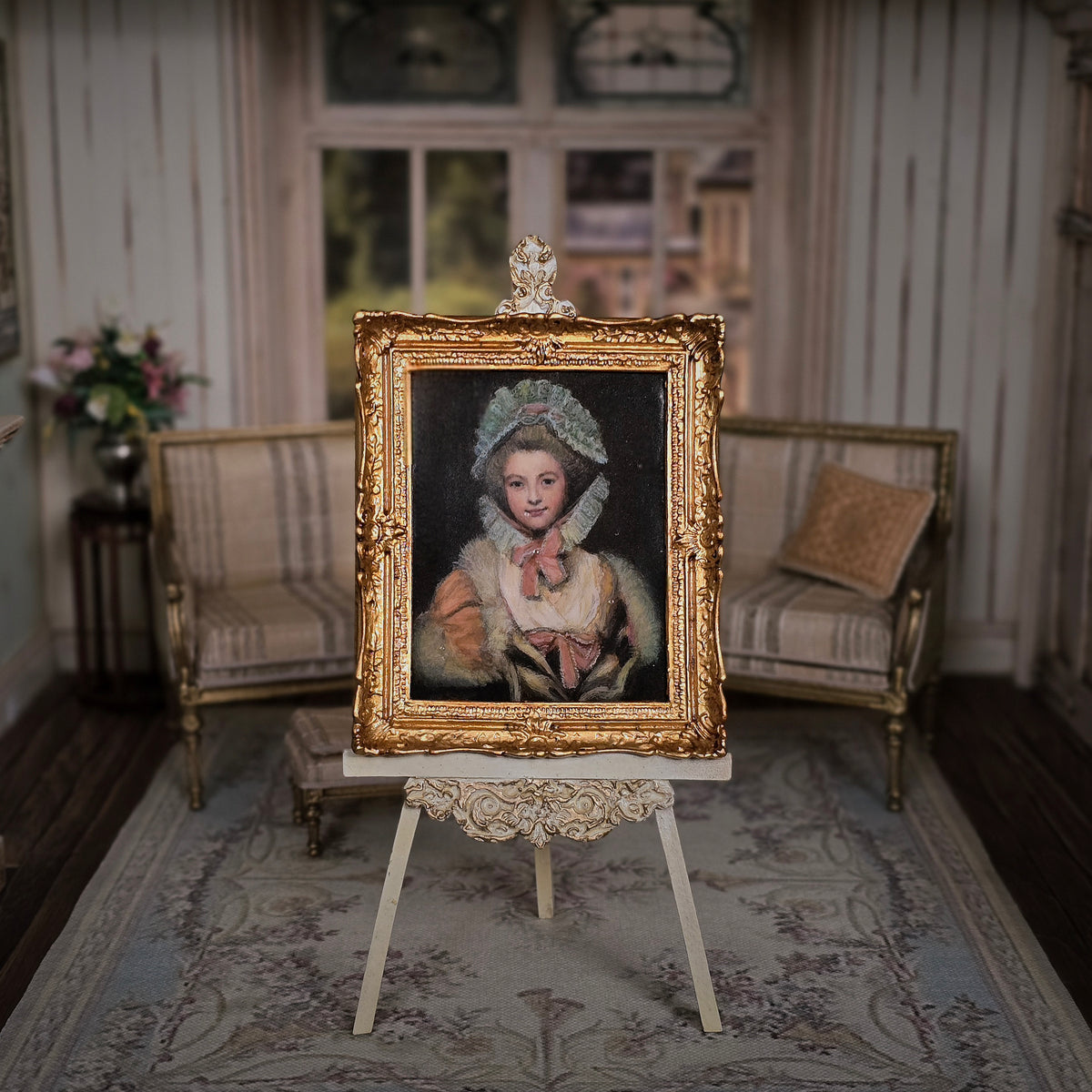 Betsey Bradley Miniature Portrait After Sir Joshua Reynolds’ Countess Lavinia Spencer