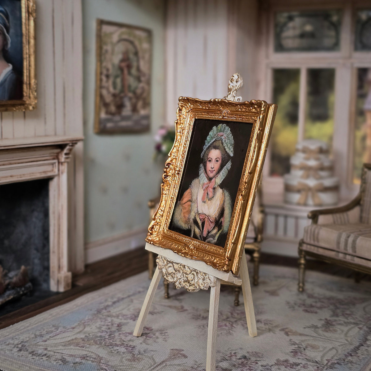 Betsey Bradley Miniature Portrait After Sir Joshua Reynolds’ Countess Lavinia Spencer