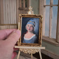 Load image into Gallery viewer, Maritza Moran Original Oil Portrait After Pietro Rotari, Russian Girl in Blue Dress
