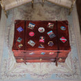 Load image into Gallery viewer, Sylvia Rountree Functional Aged Leather Steamer Trunk with Travel Labels & Storage
