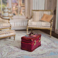 Load image into Gallery viewer, Sylvia Rountree Functional Train Case with Toile Lined Interior by The Dolls Cobbler
