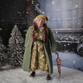 Load image into Gallery viewer, OOAK Older Lady with Shopping Trolley & Umbrella 1:12 Artisan Holiday Doll
